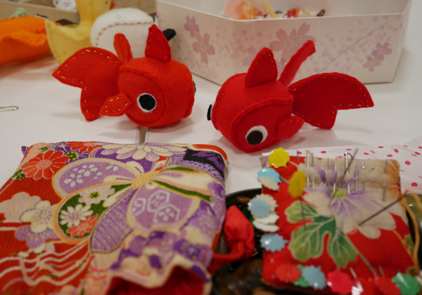 みなさんが作ったぬいぐるみ　金魚