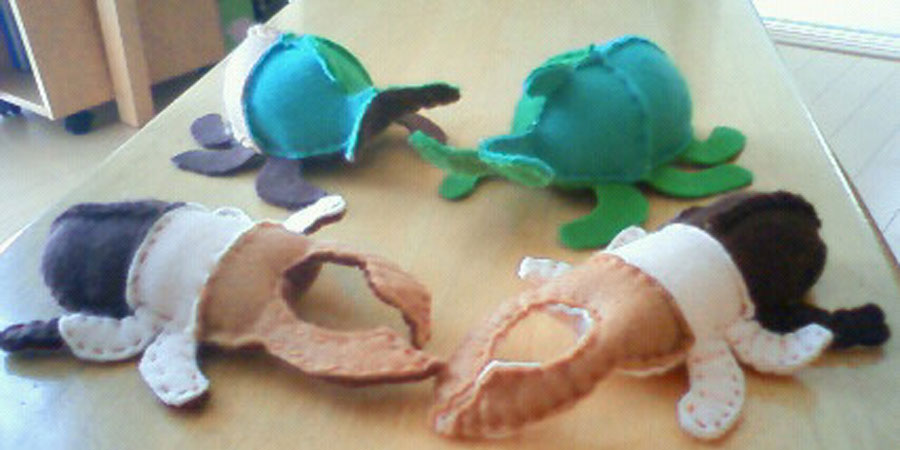 みなさんが作ったぬいぐるみ カブトムシとクワガタ