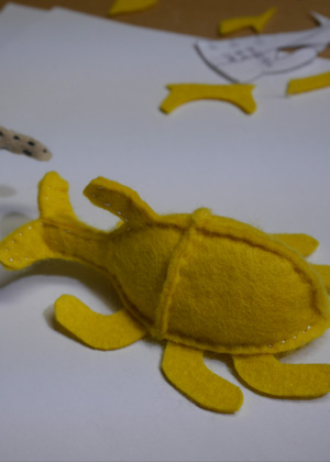 みなさんが作ったぬいぐるみ　カブトムシ