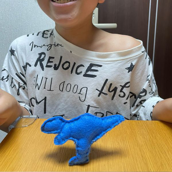みなさんが作ったぬいぐるみ　きょうりゅう