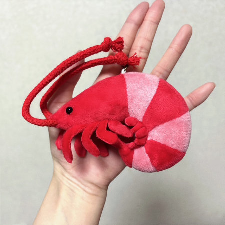 みなさんが作ったぬいぐるみ　エビ
