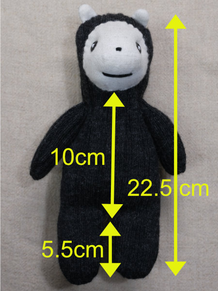 【靴下とレッグウォーマーのアルパカぬいぐるみ】01