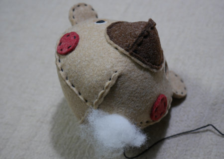 フェルトのボールクマの作り方11