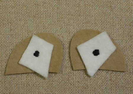 フェルトのバッタ２の作り方06