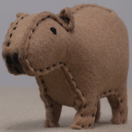 ぬいぐるみ 作り方 【フェルトのカピバラ】01