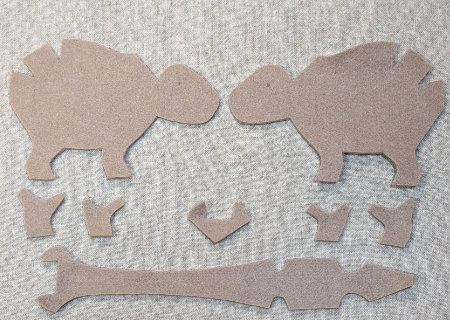 フェルトのカピバラの作り方01