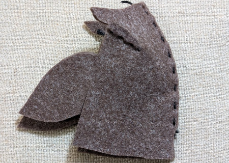 フェルトのフクロウ２の作り方08