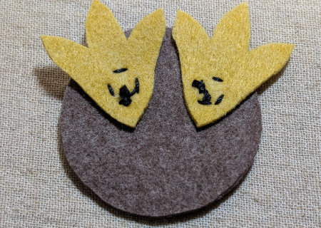 フェルトのフクロウ２の作り方11