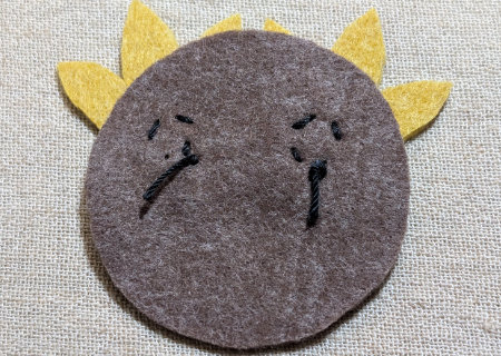 フェルトのフクロウ２の作り方12