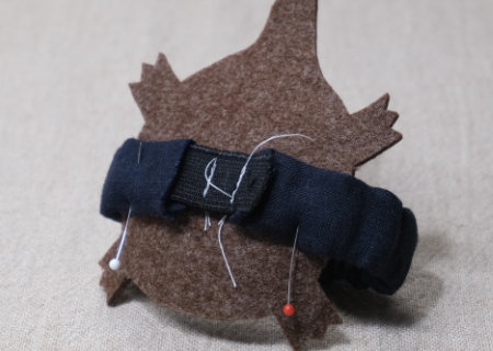フェルトのはりやまハリモグラの作り方09