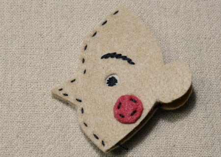 フェルトのはりやまかおの作り方09