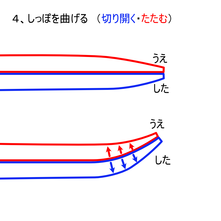 フェルトのヘビの作り方04