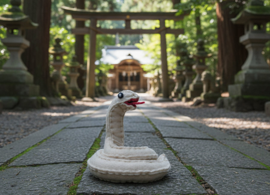フェルトのヘビ