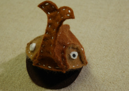 フェルトのカブトムシ３の作り方08