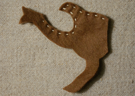 フェルトのカブトムシ４の作り方04