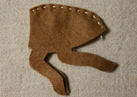 フェルトのカブトムシ４の作り方05