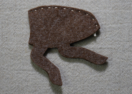 フェルトのカブトムシ６（アトラスオオカブト）の作り方02