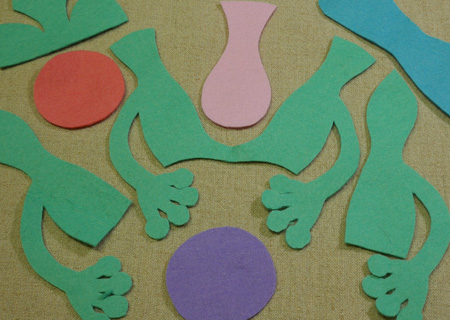 フェルトのカエル２の作り方03