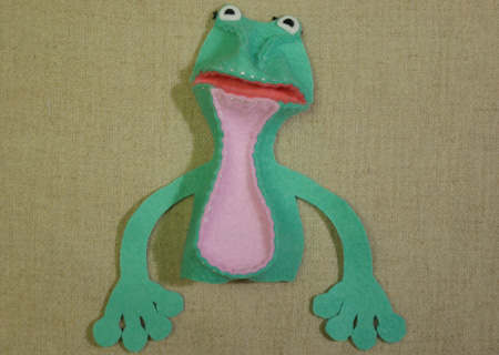 フェルトのカエル２の作り方09