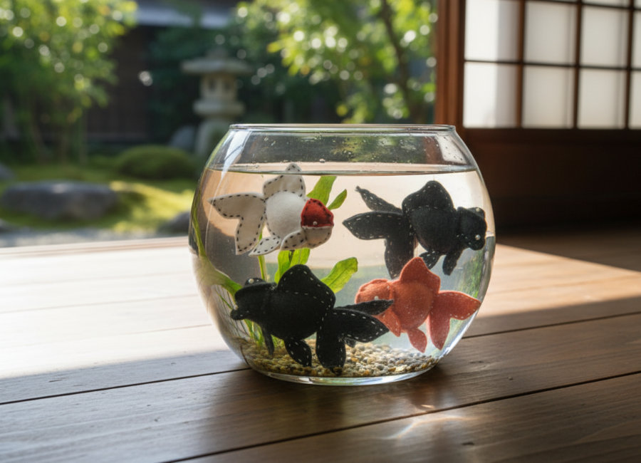 フェルトの金魚の作り方