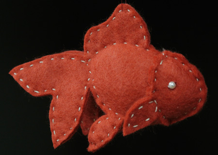  フェルトの金魚ぬいぐるみ オランダシシガシラ ・ 丹頂 01