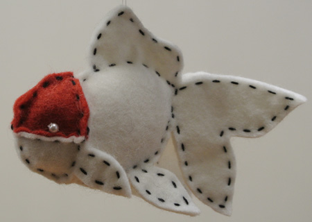 フェルトの金魚ぬいぐるみ オランダシシガシラ ・ 丹頂 02