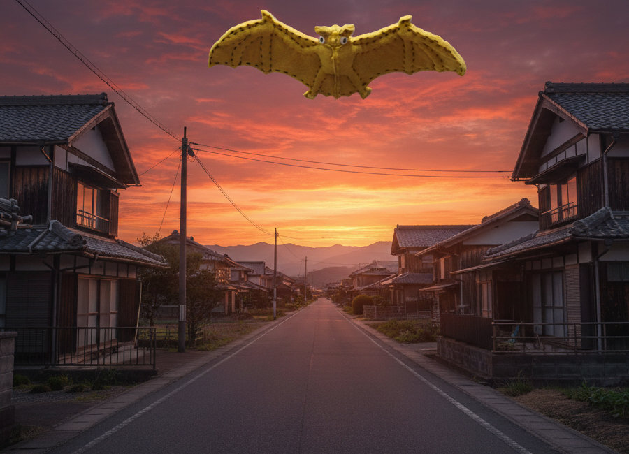 フェルトのコウモリ