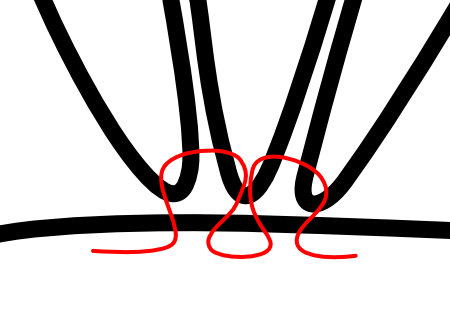 フェルトのクモの作り方14