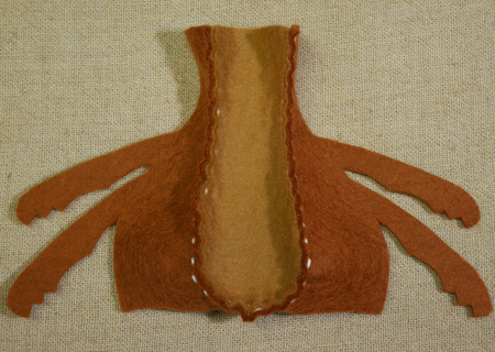 フェルトのクワガタ２の作り方10