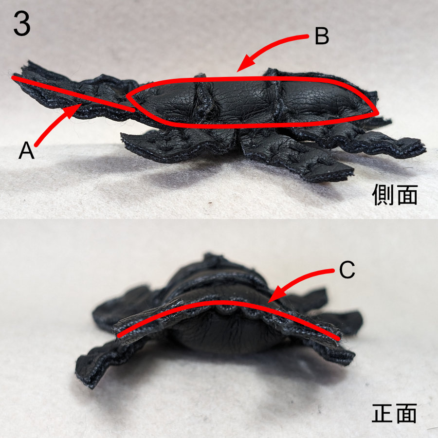 フェルトのクワガタ３の作り方05