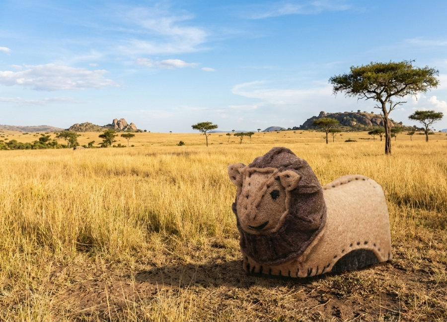 フェルトのライオン４