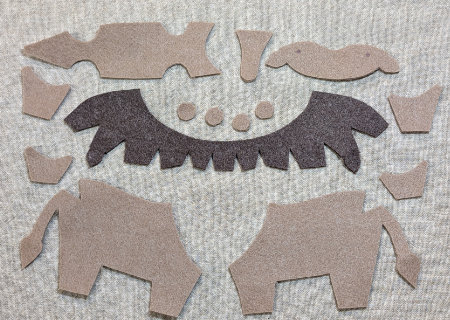 フェルトのライオン５の作り方01