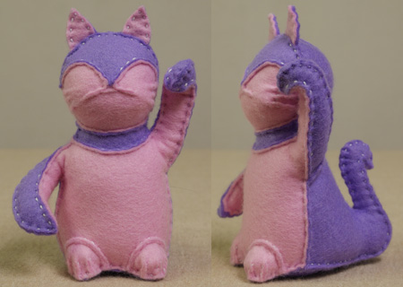 フェルトの招き猫の作り方01