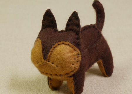フェルトのねこ４の作り方01