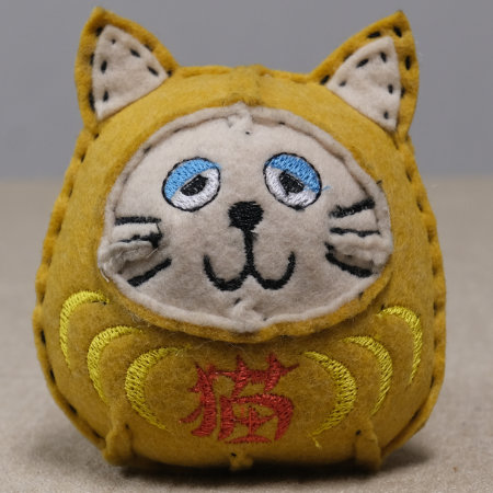 ぬいぐるみ 作り方 【フェルトのネコダルマ】01
