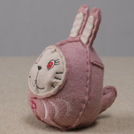 ぬいぐるみ 作り方 【フェルトのうさぎダルマ】02