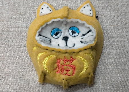 ぬいぐるみ 作り方 【フェルトのネコダルマ】05