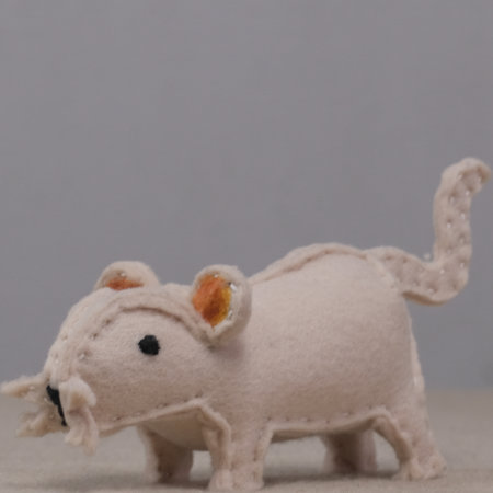 ぬいぐるみ 作り方 【フェルトのネズミ７】01