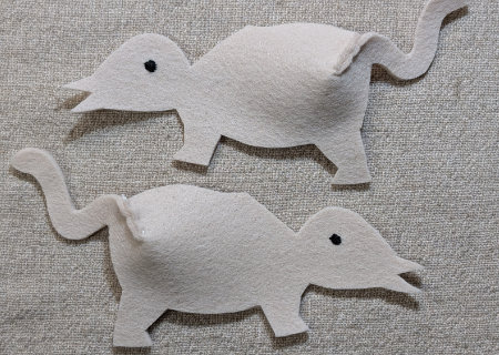 フェルトのネズミ７の作り方03