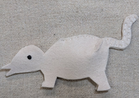 フェルトのネズミ７の作り方06