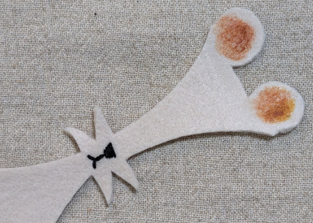 フェルトのネズミ７の作り方05