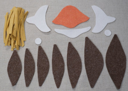 フェルトのオウムガイの作り方01