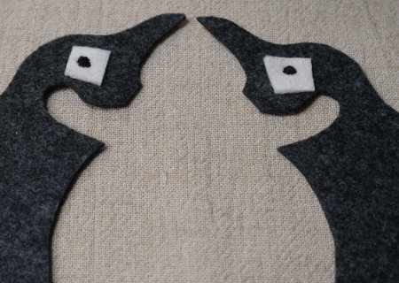 フェルトのペンギンの作り方02