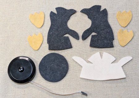 フェルトのペンギン３の作り方01
