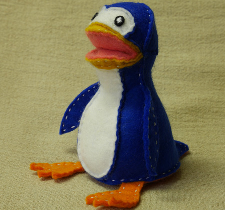 フェルトのペンギンの作り方01