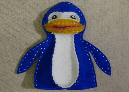 フェルトのペンギンの作り方12