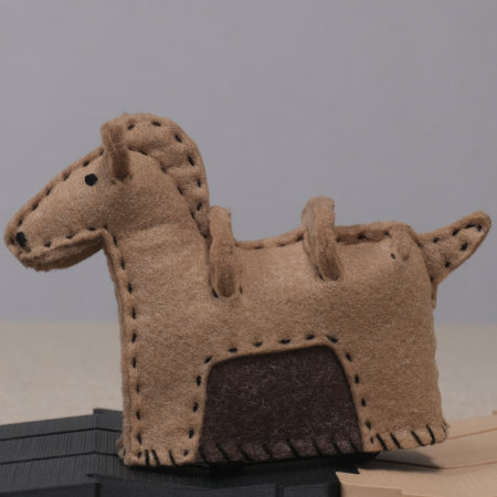 ぬいぐるみ 作り方 【フェルトのハニワ馬（ウマ８）】02