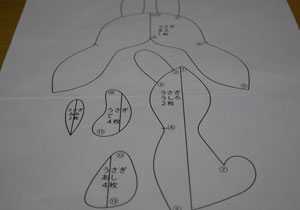 ぬいぐるみ 作り方 【フェルトのうさぎ2】02