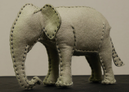 フェルトのゾウ５の作り方01