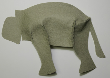 フェルトのゾウ５の作り方03